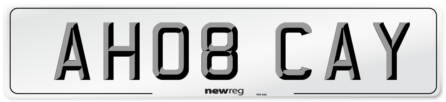 AH08 CAY Number Plate from New Reg